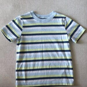 Striped Kids T-Shirt - Blue, Green, and White